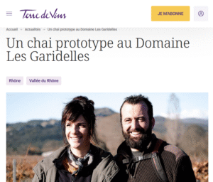 Article chai Terre de Vins