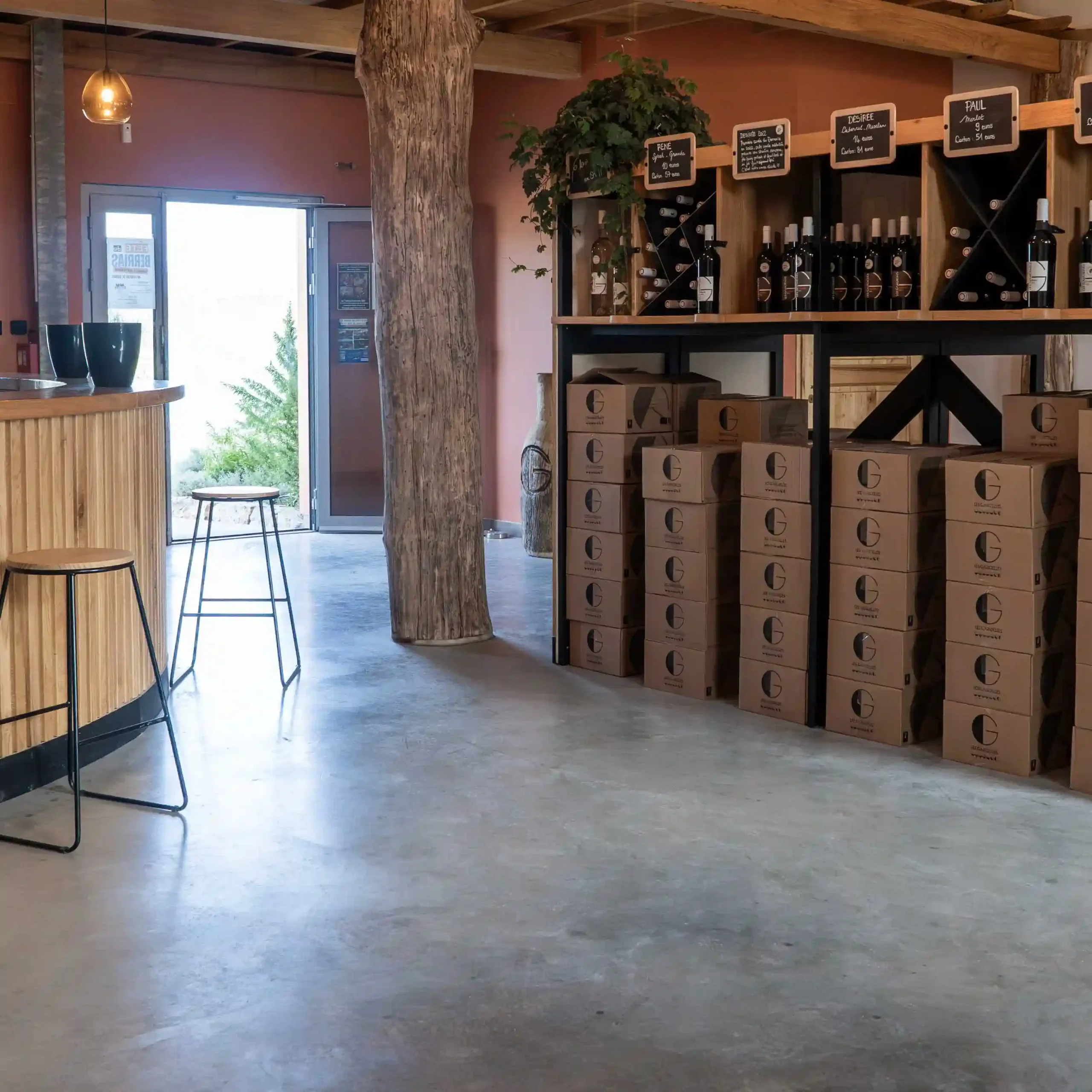 caveau vente de vins bio Ardèche