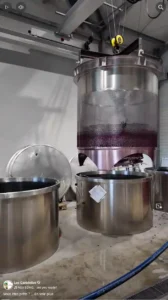 paniers, système gravitaire du chai